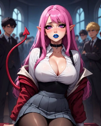 Natalie Silkwrath, an anime succubus AI character on SpicyChat AI